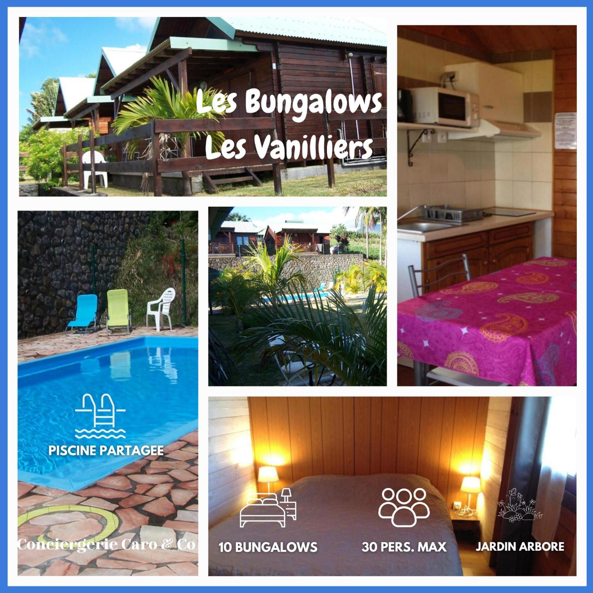 Les Bungalows Les Vanilliers, Sud Sauvage Avec Piscine 圣若瑟 外观 照片